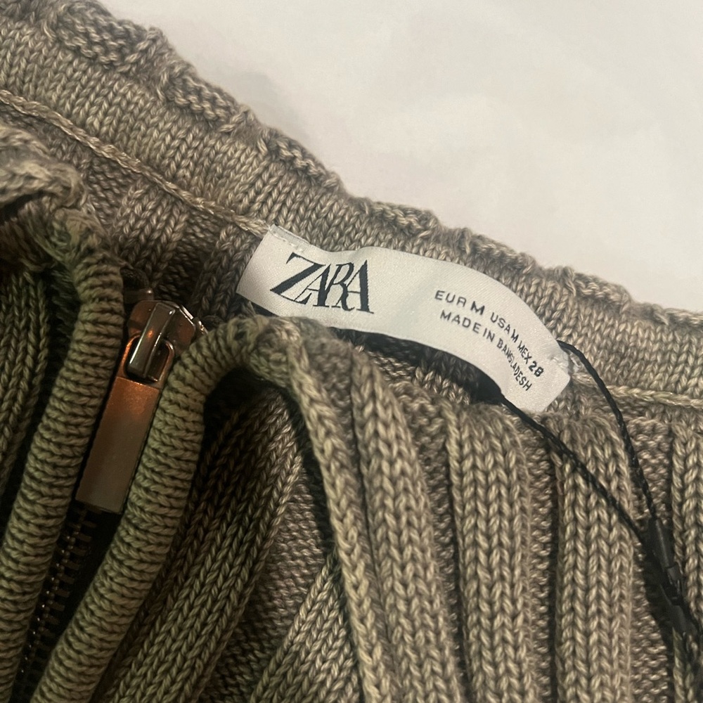Zara Acid Wash Ribbed Knit Top - Picture 4 of 4